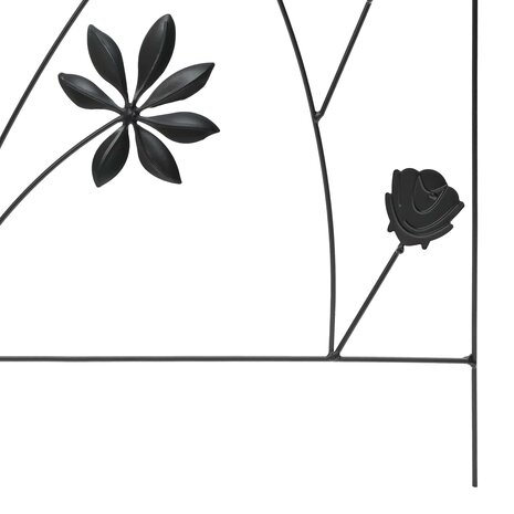 Tuinhek 3 stuks Zwart 112 x 40 cm Staal 8