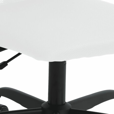 Kantoorstoel verstelbare hoogte mesh en kunstleer wit 7