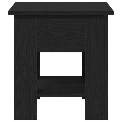 Salontafel Zwart Eiken 40 x 40 x 42 cm Bewerkt hout 6