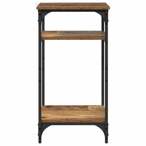 Bijzettafel met plank Oud Hout 40 x 30 x 75 cm Bewerkt hout 5