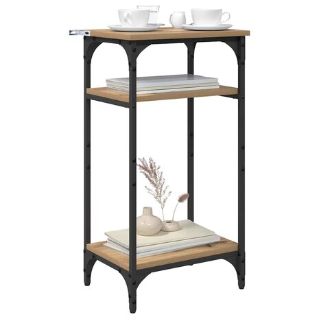 Bijzettafel Artisan Eiken 40 x 30 x 75 cm Bewerkt hout 3