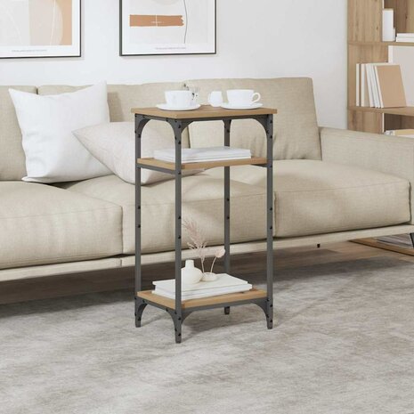 Bijzettafel Artisan Eiken 40 x 30 x 75 cm Bewerkt hout 4