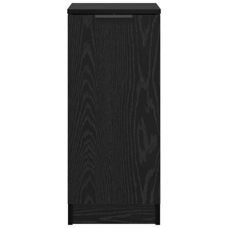 Dressoir Zwart Eiken 30 x 30 x 70 cm Bewerkt hout 6