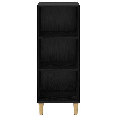 Dressoir Zwart Eiken 34,5 x 32,5 x 90 cm Bewerkt hout 5