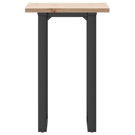 Eettafel O-frame 50x50x75,5 cm massief grenenhout en staal 4
