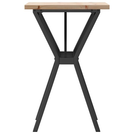 Eettafel Y-frame 50x50x75,5 cm massief grenenhout en staal 5