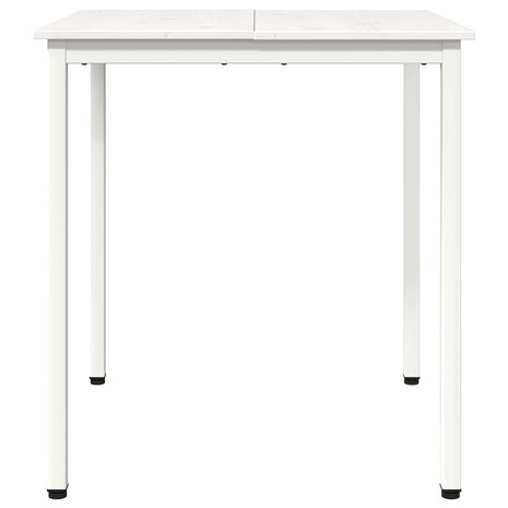Eettafel Wit 70 x 70 x 75 cm Massief grenenhout 5