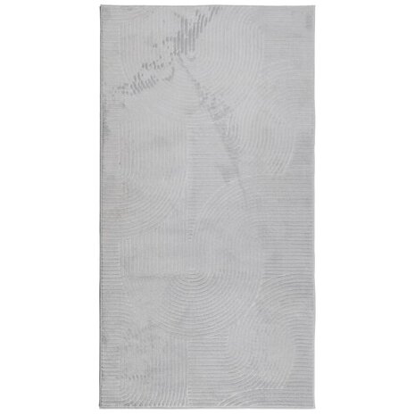 Vloerkleed IZA laagpolig Scandinavisch 80x150 cm grijs 2