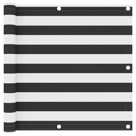 Balkonscherm 90x400 cm oxford stof antraciet en wit 1