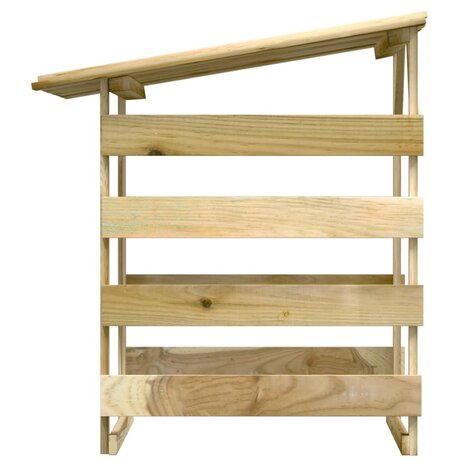 Pergola's met dak 4 st 100x90x100 cm ge&iuml;mpregneerd grenenhout 5