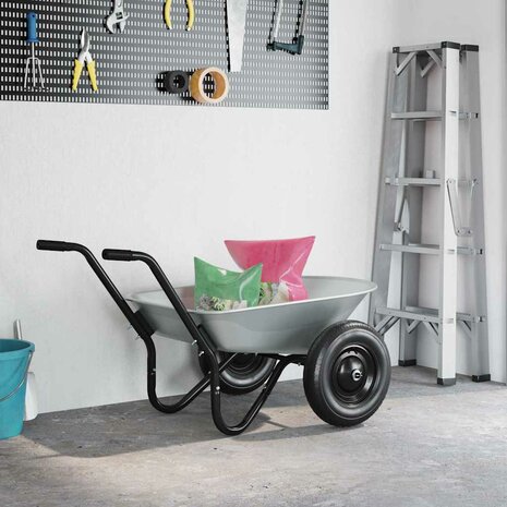 Vervanging voor kruiwagenlade Zilver 90 x 63 x 28 cm Staal 4