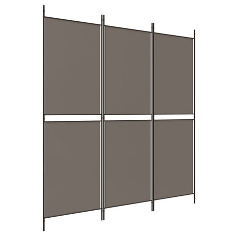 Kamerscherm met 3 panelen 150x180 cm stof antracietkleurig 2