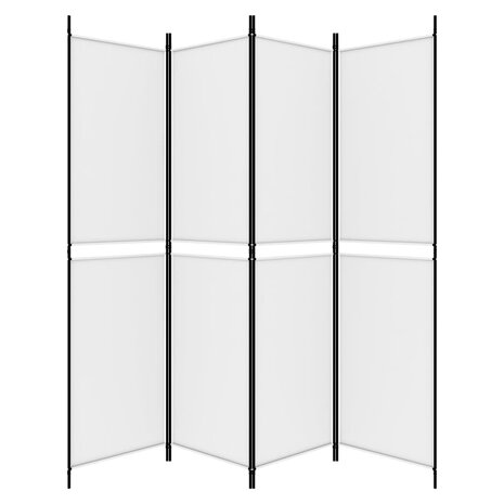 Kamerscherm met 4 panelen 200x200 cm stof wit 4
