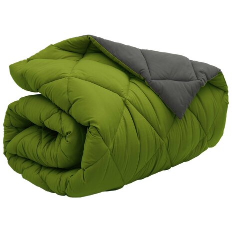 Winter Dekbed Groen en Antraciet 200 x 155 cm Microfiber 5