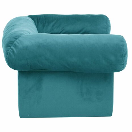 Hondenbank met opslag Turquoise 75 x 50 x 38cm Pluche 5