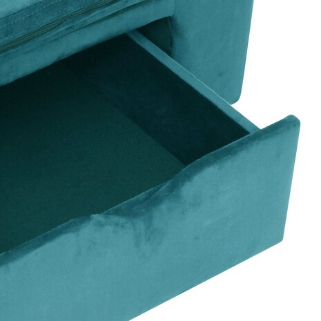 Hondenbank met opslag Turquoise 75 x 50 x 38cm Pluche 7