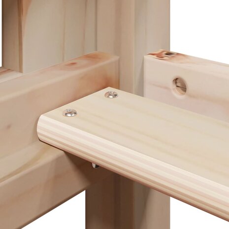 Halfhoogslaper met ladder en bedhuis grenenhout 90x190 cm 7