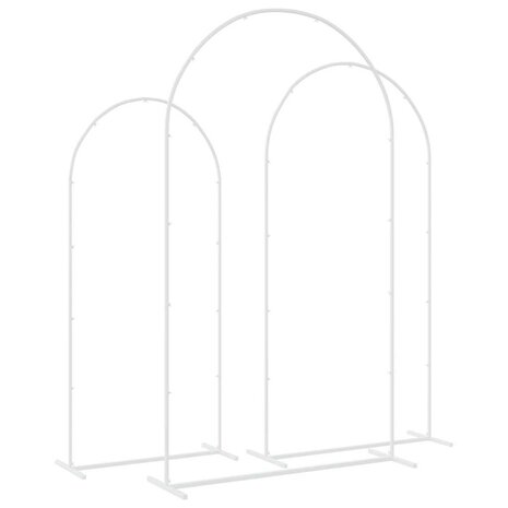 Trouwrand 3 pcs Wit Staal 7