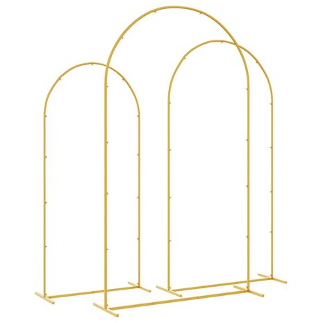 Trouwrand 3 pcs Goud Staal 7