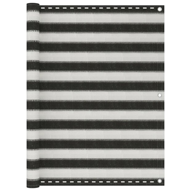 Balkonscherm 120x300 cm HDPE antracietkleurig en wit 8720286094198 1