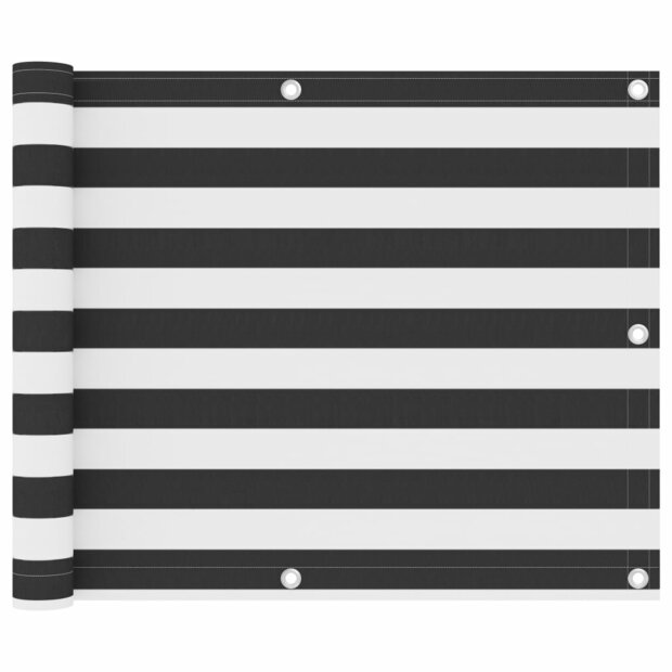Balkonscherm 75x300 cm oxford stof antraciet en wit 8720286116890 1