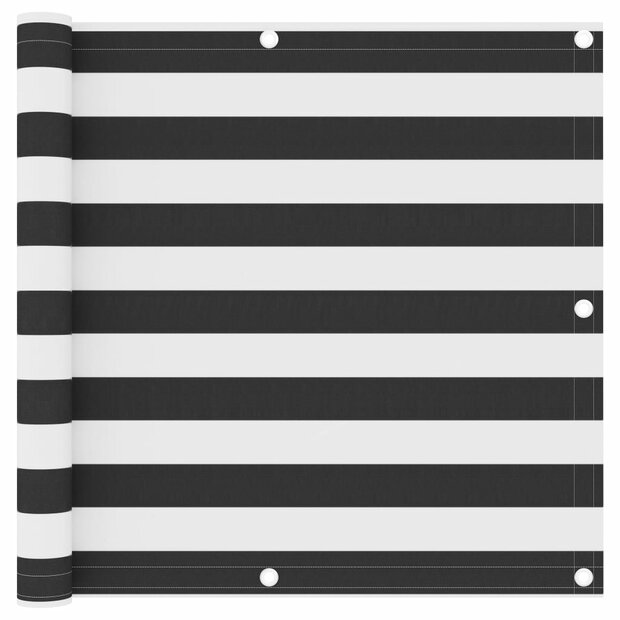 Balkonscherm 90x300 cm oxford stof antraciet en wit 8720286116937 1