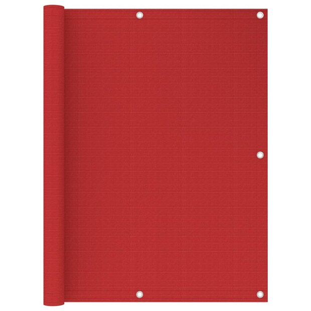 Balkonscherm 120x500 cm HDPE rood 8720286095775 1