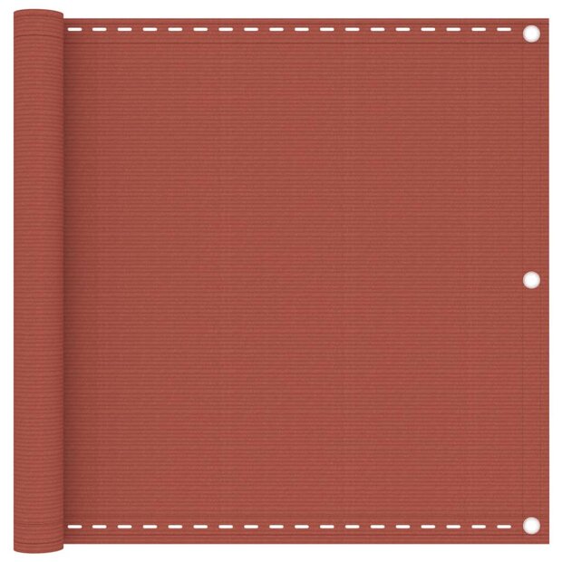 Balkonscherm 90x400 cm HDPE terracottakleurig 8720286095126 1