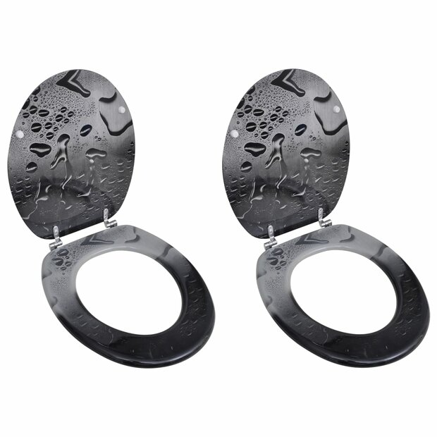 Toiletbrillen met deksels 2 st water MDF 8718475796954 1