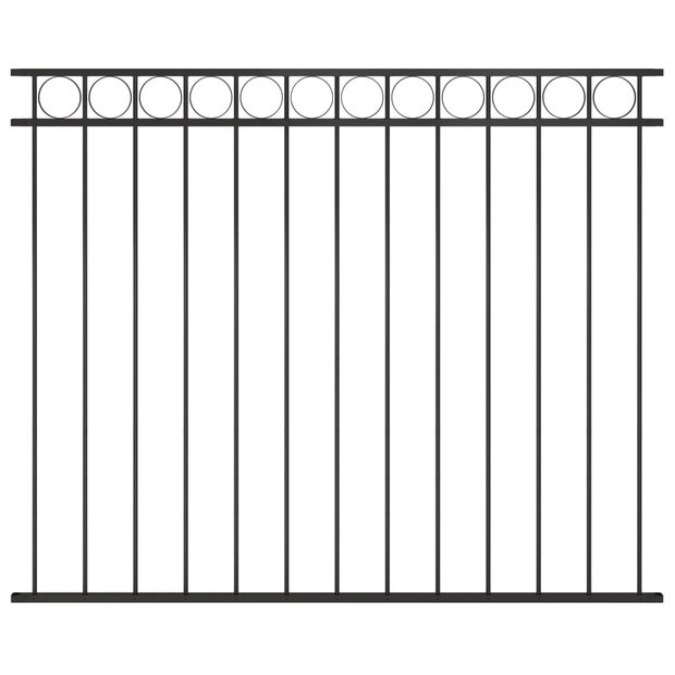Schuttingpaneel 1,7x1,5 m staal zwart 8719883865171 1