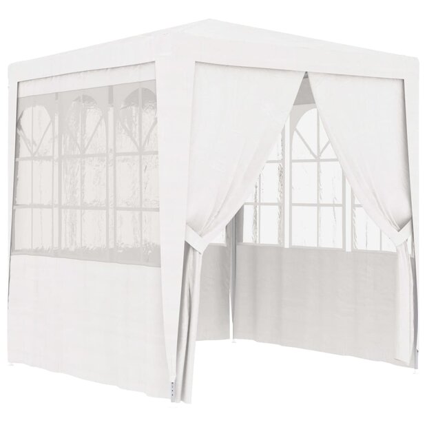 Partytent met zijwanden professioneel 90 g/m&sup2; 2x2 m wit 8719883767598 1