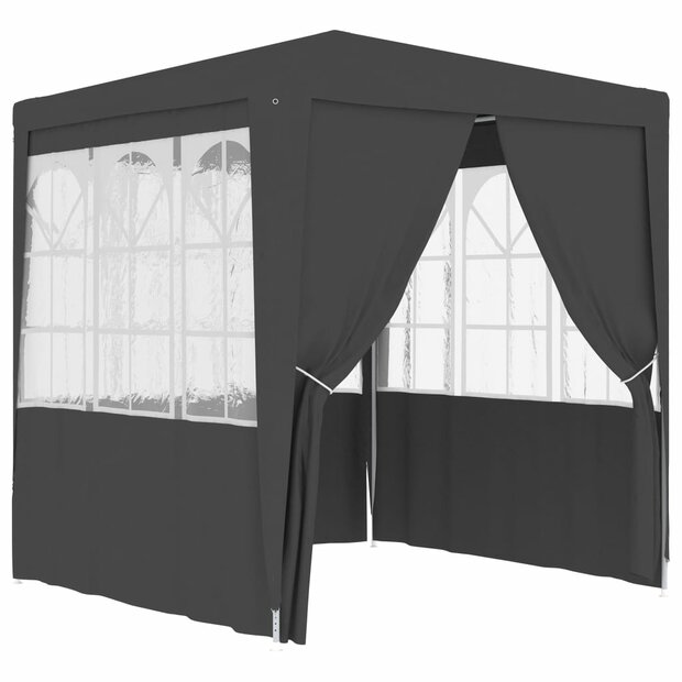 Partytent met wanden professioneel 90 g/m&sup2; 2,5x2,5 m antraciet 8719883767765 1
