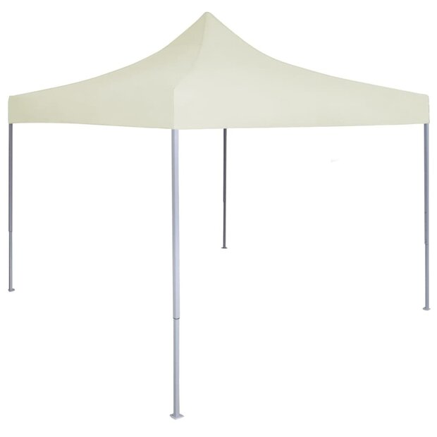 Partytent professioneel inklapbaar 2x2 m staal cr&egrave;me 8719883800325 1