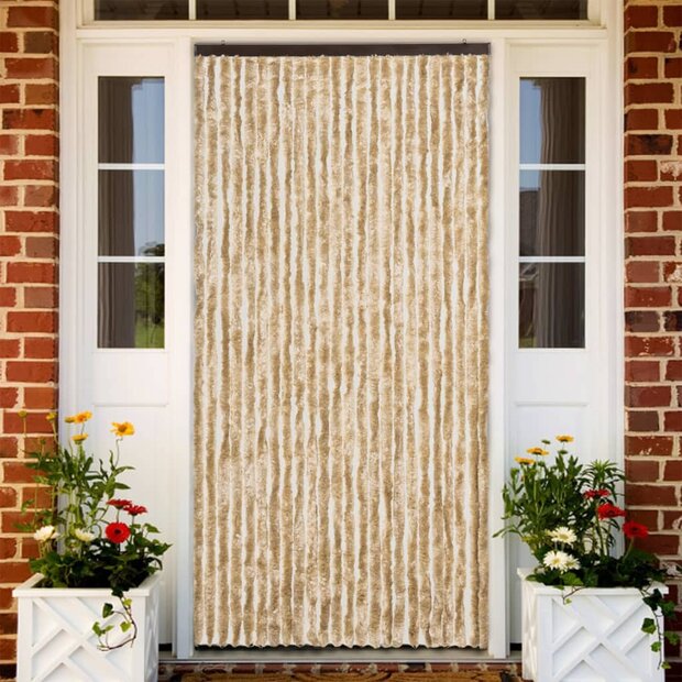 Vliegengordijn 100x200 cm chenille beige 1