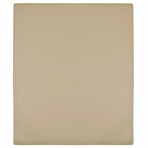 Hoeslaken jersey 140x200 cm katoen taupe 1