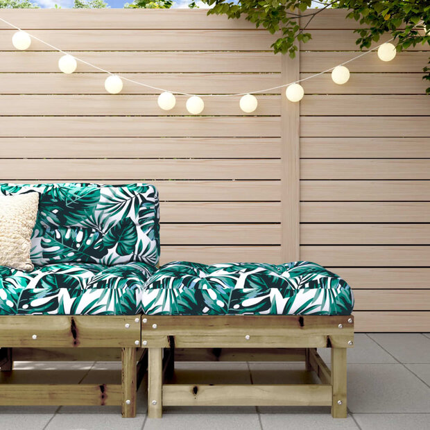 Tuinvoetenbank met kussen ge&iuml;mpregneerd grenenhout 1
