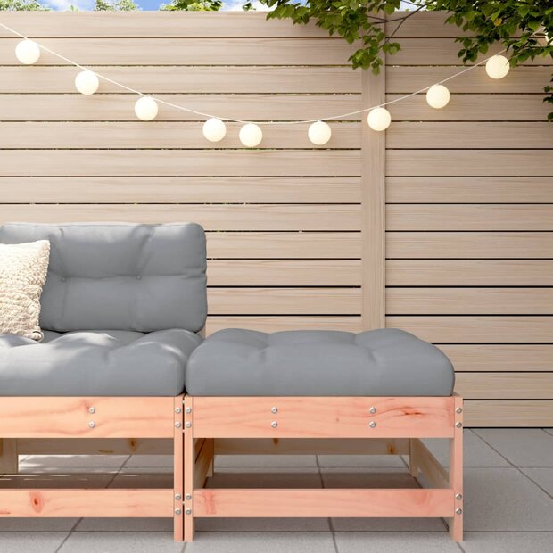 Tuinvoetenbank met kussen massief douglashout 1