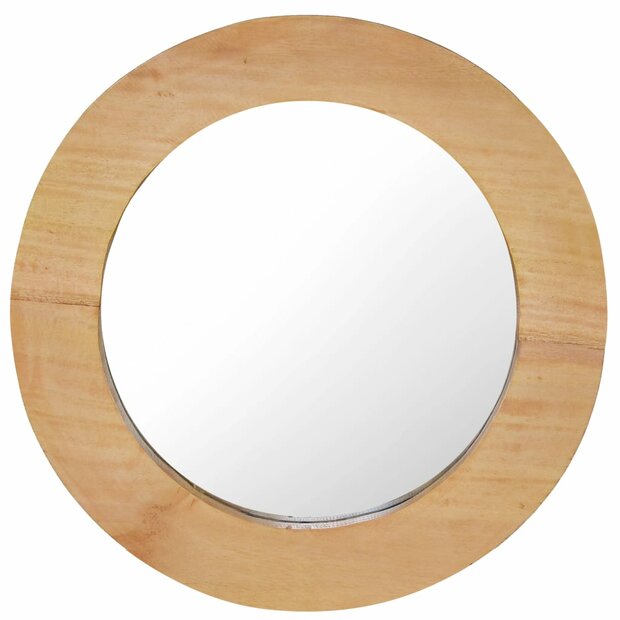 Wandspiegel rond 40 cm teakhout 1