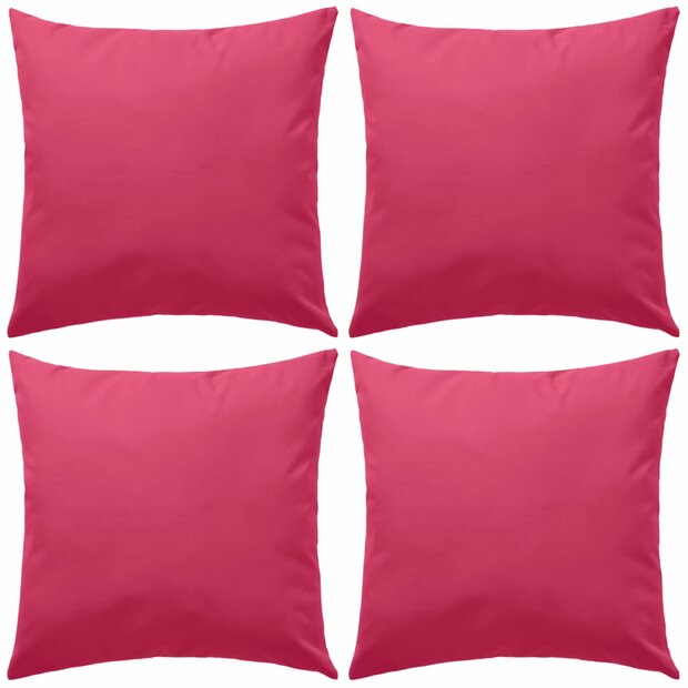 Buitenkussens 45x45 cm roze 4 st 1