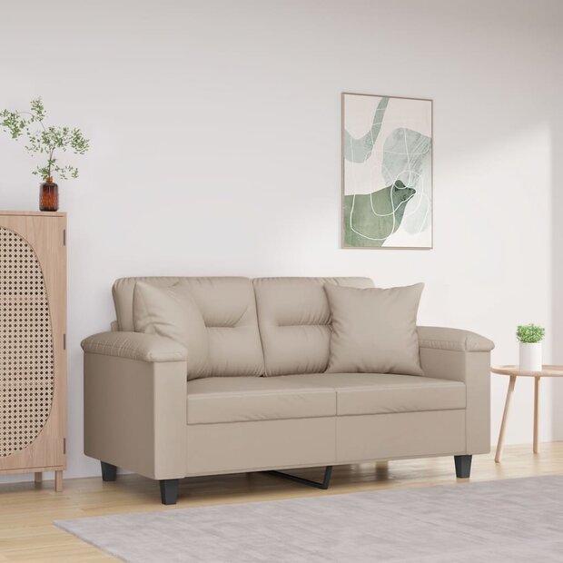 Sierkussens 2 st 40x40 cm microvezelstof cr&egrave;mekleurig 1