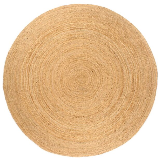 Tapijt rond 210 cm gevlochten jute 1