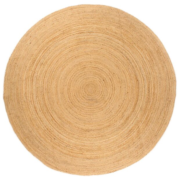 Tapijt rond 240 cm gevlochten jute 1