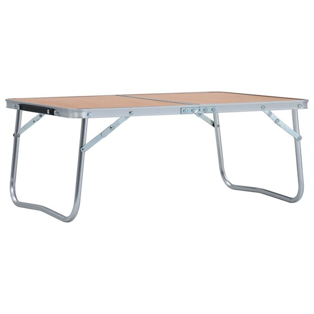 Campingtafel inklapbaar 60x40 cm aluminium bruin 1