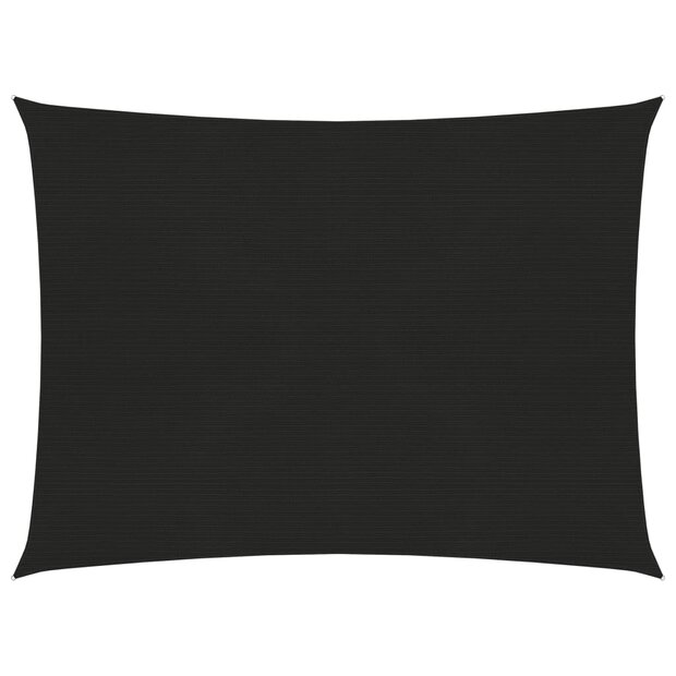 Zonnezeil 160 g/m&sup2; 2x2,5 m HDPE zwart 1