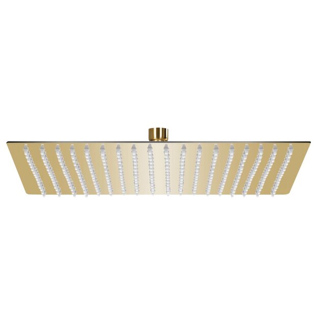 Regendouchekop vierkant 50x50 cm roestvrij staal goudkleurig 1