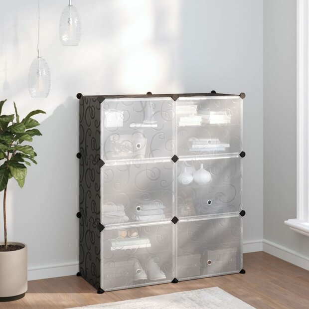 Schoenenrek 84,5x31x93,5 cm polypropeen zwart 1