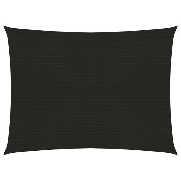 Zonnezeil 160 g/m&sup2; 2x3 m HDPE zwart 1