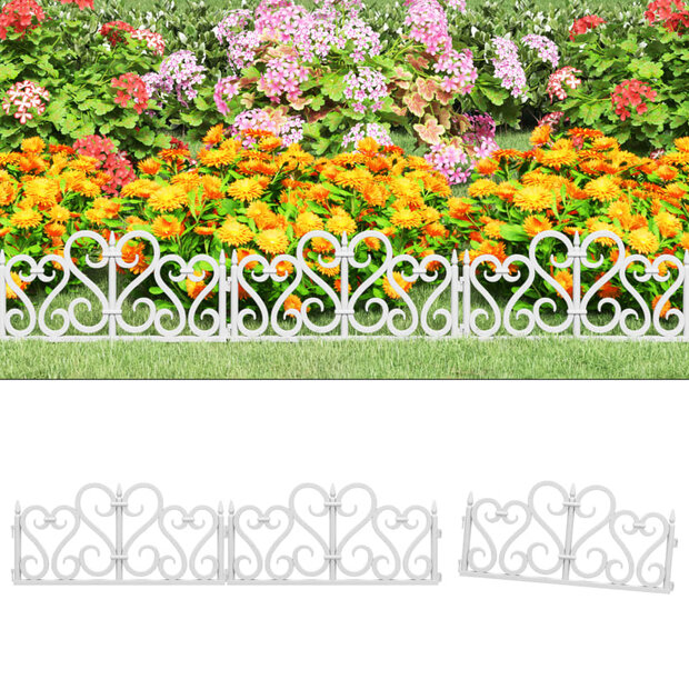 Gazonranden 17 st 10 m polypropeen wit 1