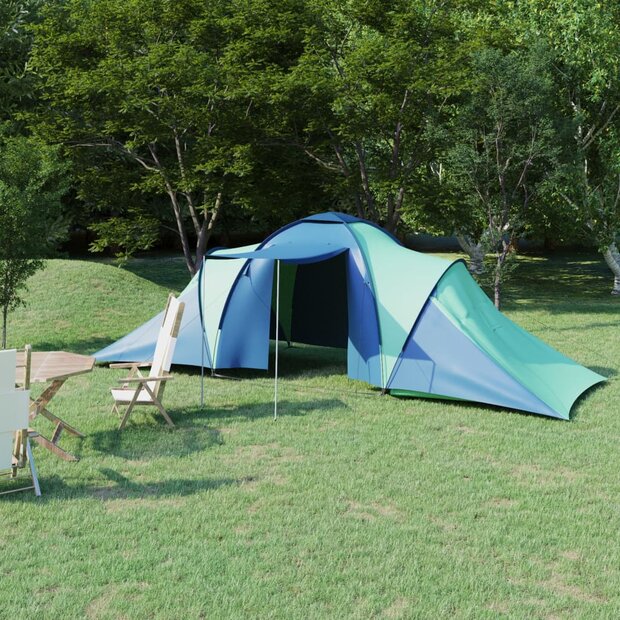 Tent 6-persoons blauw en groen 1