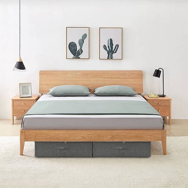 Opbergbox 70x40x18 cm stof antracietkleurig 1